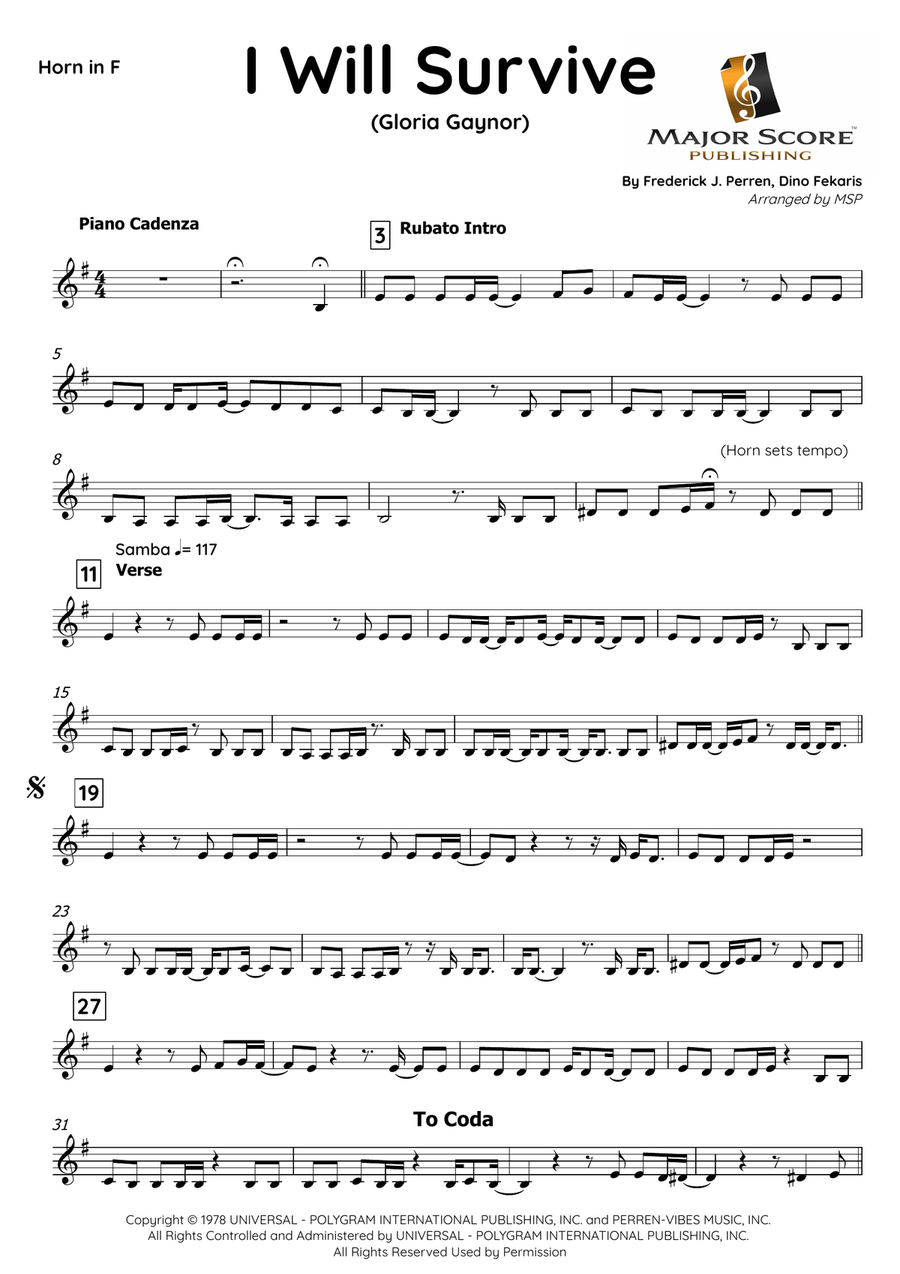 I Will Survive Piano scores gallery preview page 2