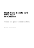 Bach Cello Sonata in G III. Andante