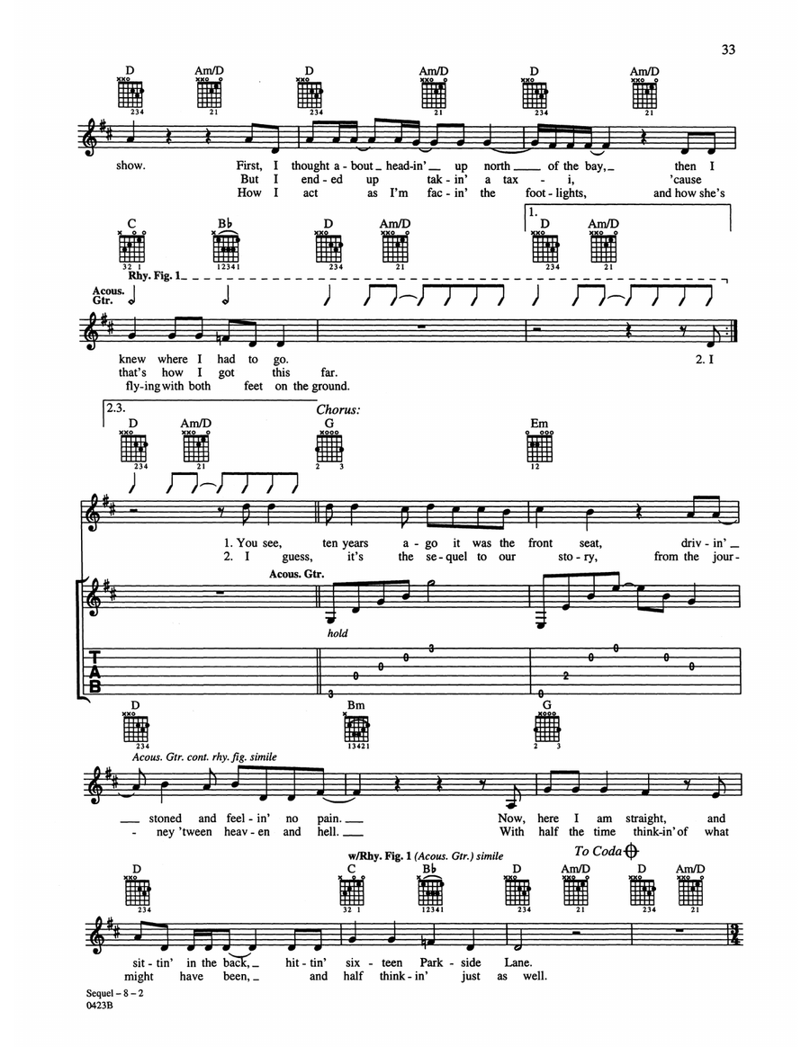 Sequel Sequel Acoustic Guitar scores gallery preview page 2