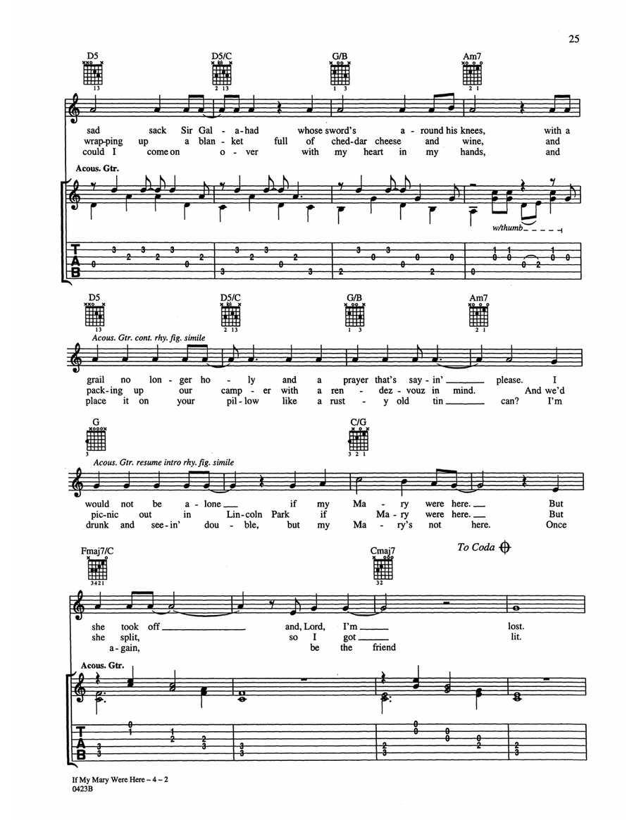 If My Mary Were Here If My Mary Were Here Acoustic Guitar scores gallery preview page 2