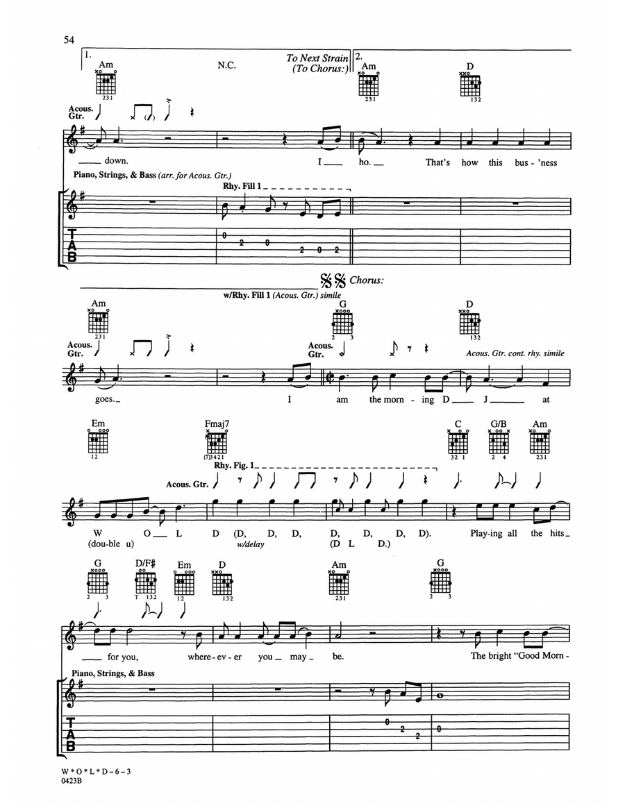 W*o*l*d W*o*l*d Acoustic Guitar scores gallery preview page 3