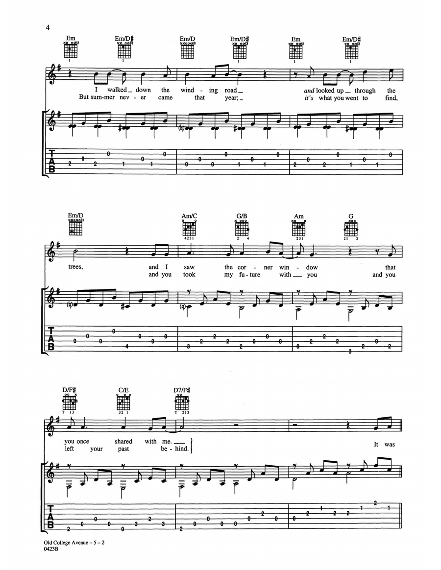 Old College Avenue Old College Avenue Acoustic Guitar scores gallery preview page 2