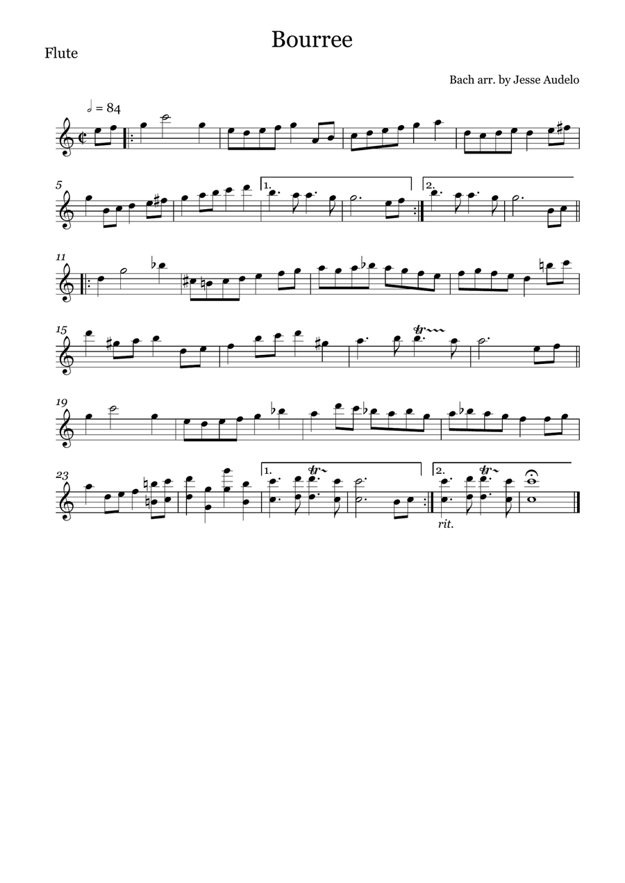 Bourree for Woodwind Quartet (Flute, Clarinet, Alto Sax, Tenor Sax) Woodwind Quartet scores gallery preview page 3