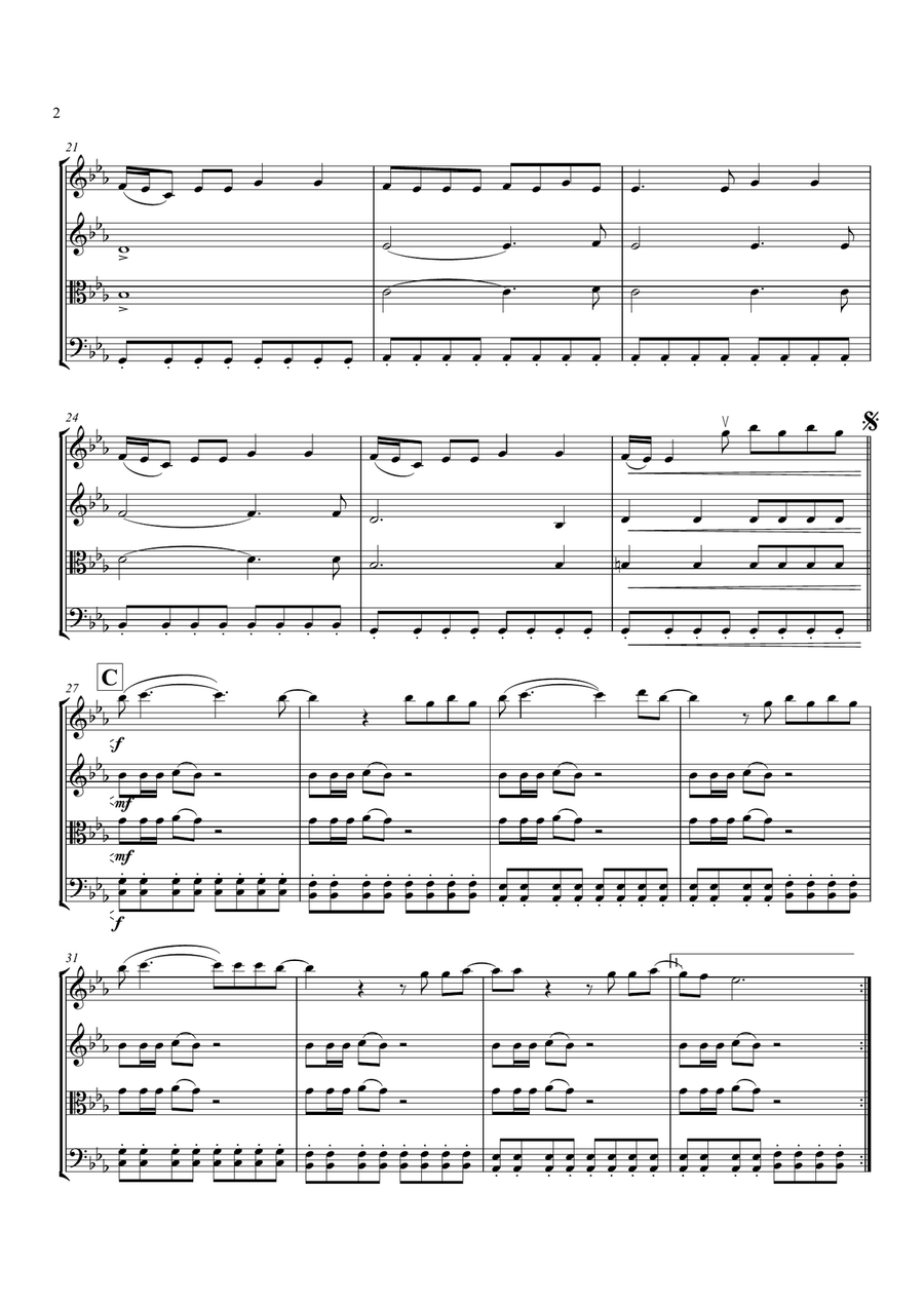 Rolling In The Deep String Quartet scores gallery preview page 3