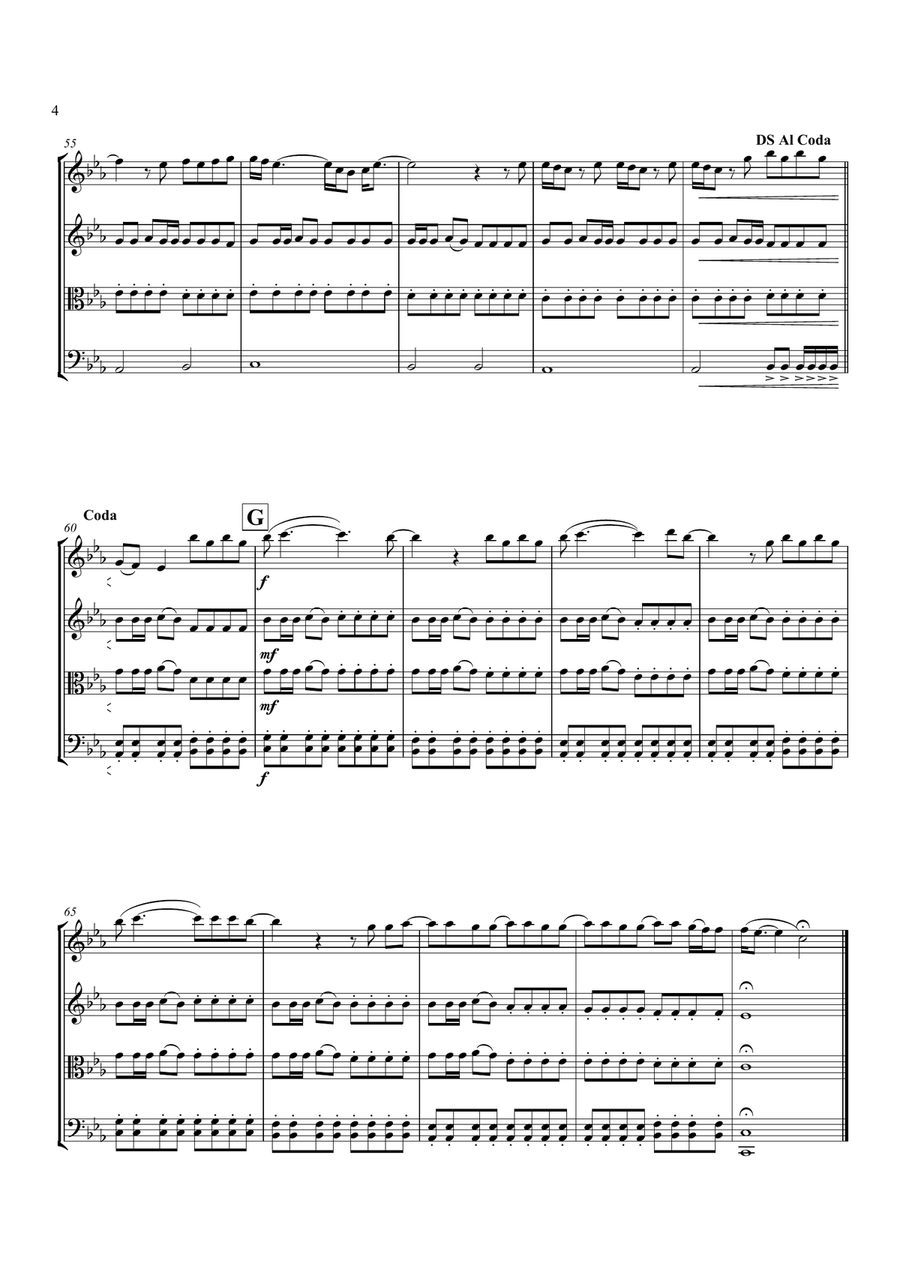 Rolling In The Deep String Quartet scores gallery preview page 5