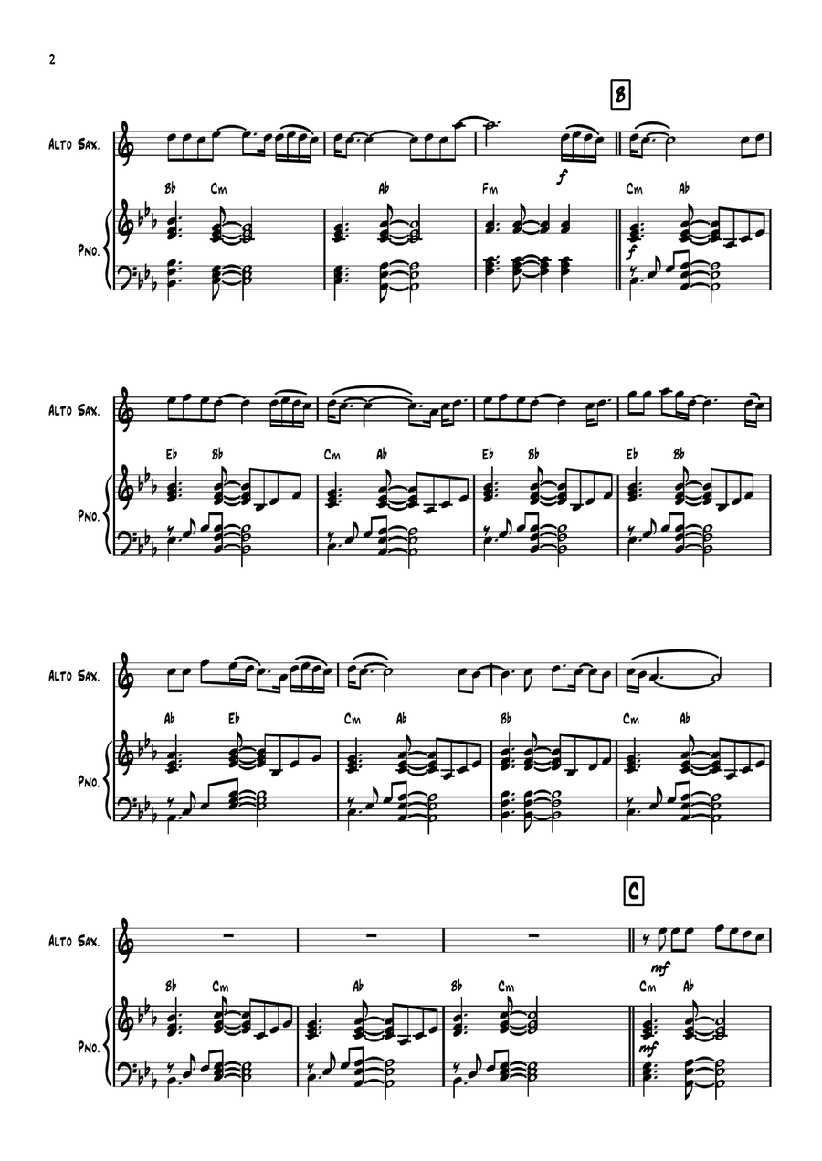 Listen To Your Heart Listen To Your Heart Alto Saxophone scores gallery preview page 2