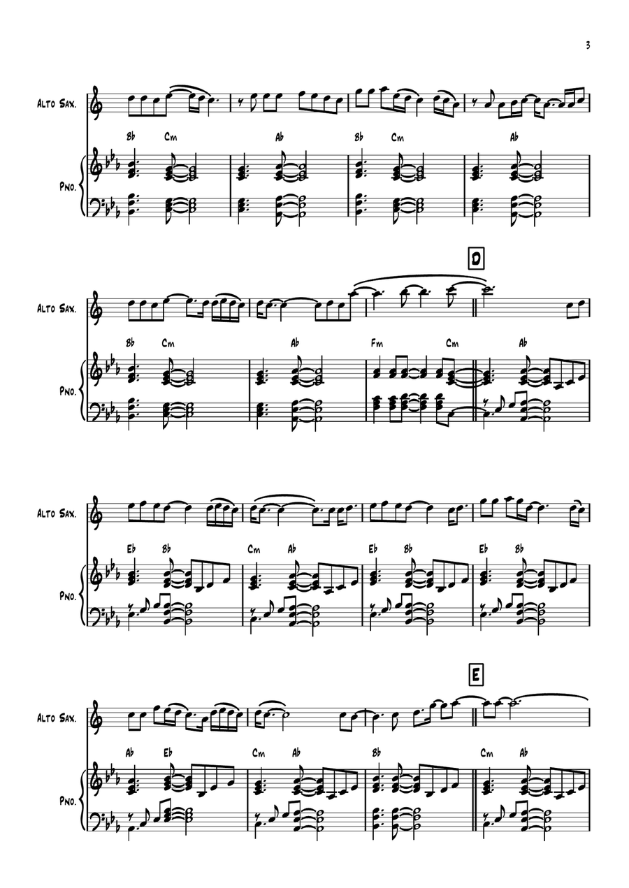 Listen To Your Heart Listen To Your Heart Alto Saxophone scores gallery preview page 3