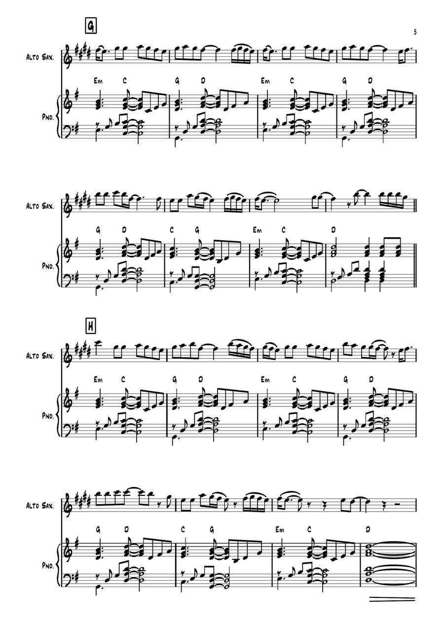 Listen To Your Heart Listen To Your Heart Alto Saxophone scores gallery preview page 5