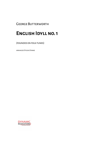 English Idyll no. 1 - Wind Band - Score Only