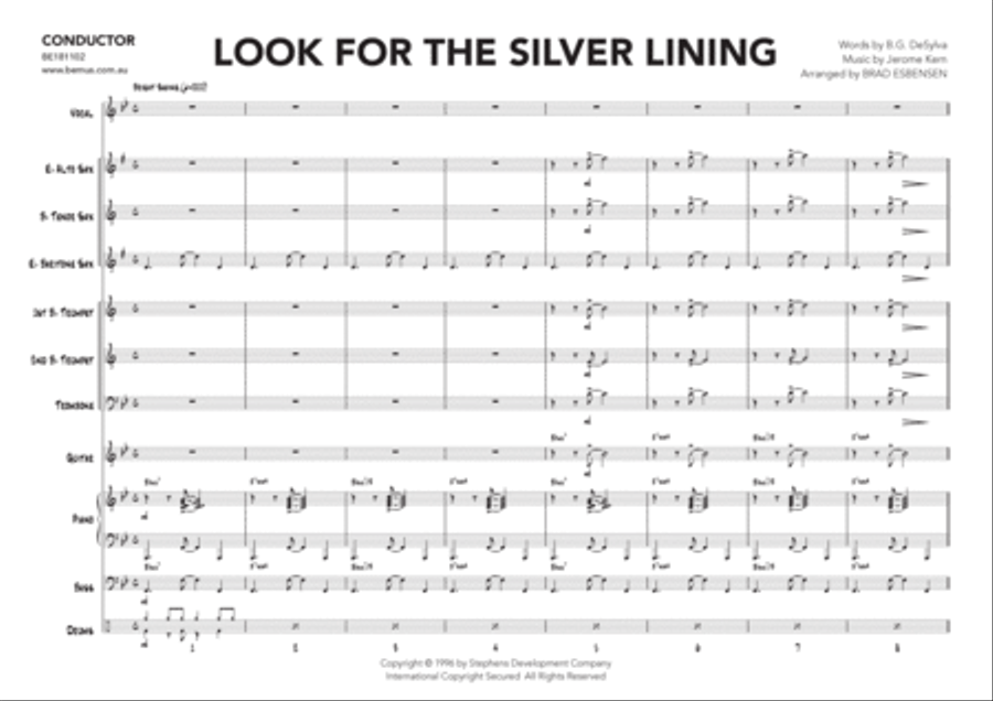 Look For The Silver Lining Jazz Ensemble scores gallery preview page 3