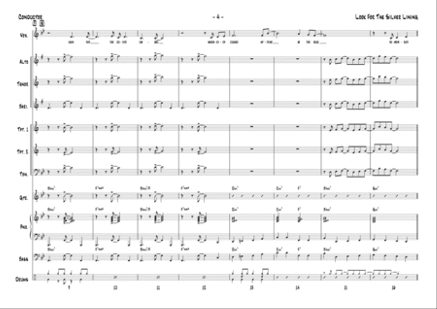 Look For The Silver Lining Jazz Ensemble scores gallery preview page 4