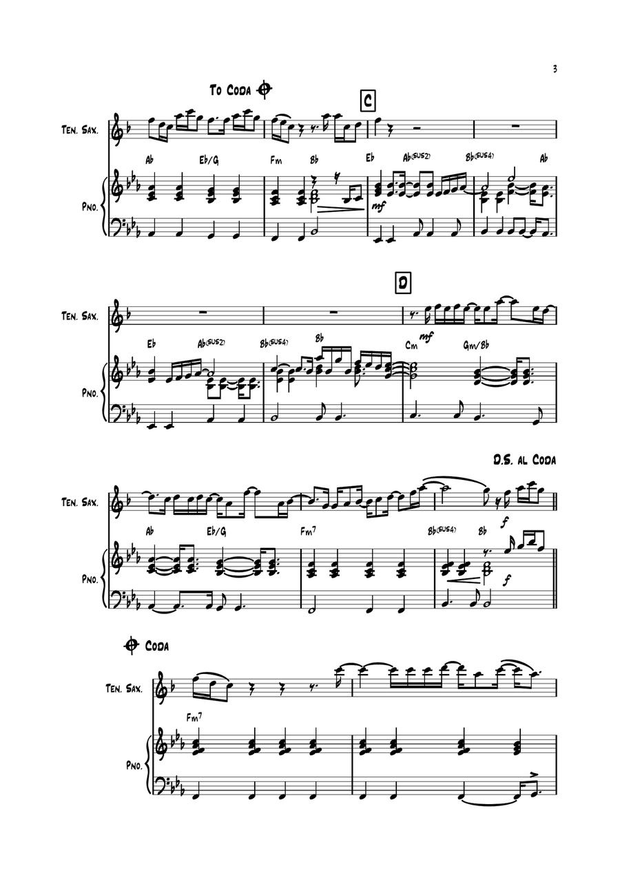Bad Day Bad Day Tenor Saxophone scores gallery preview page 3