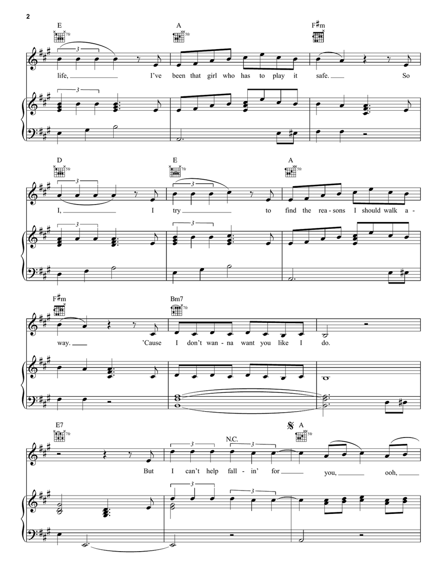 Fallin' (from the TV series The Secret Daughter) Piano, Vocal, Guitar scores gallery preview page 2