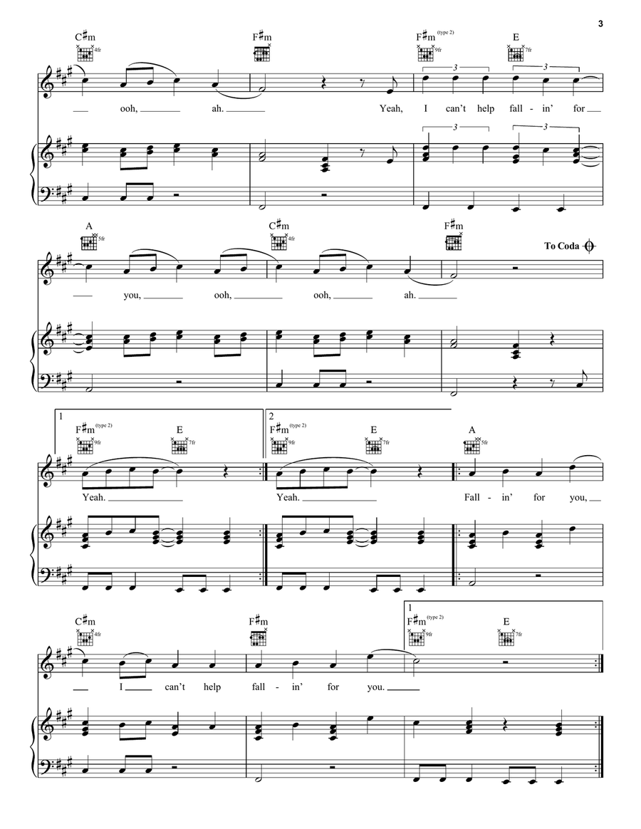 Fallin' (from the TV series The Secret Daughter) Piano, Vocal, Guitar scores gallery preview page 3