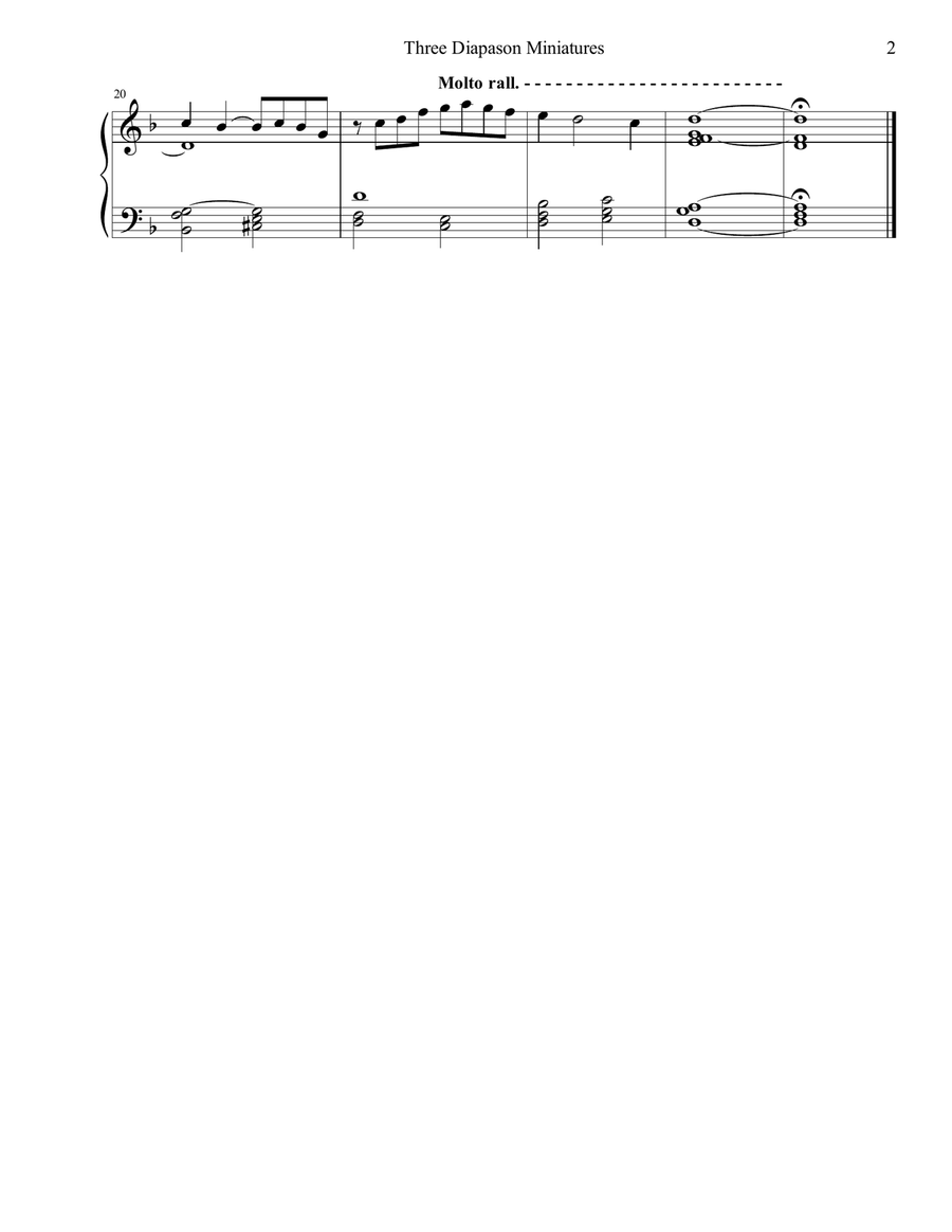 Three Diapason Miniatures (for Organ) Organ Solo scores gallery preview page 3