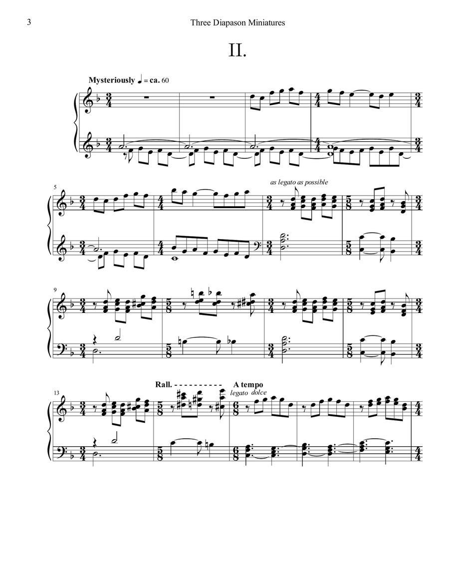 Three Diapason Miniatures (for Organ) Organ Solo scores gallery preview page 4