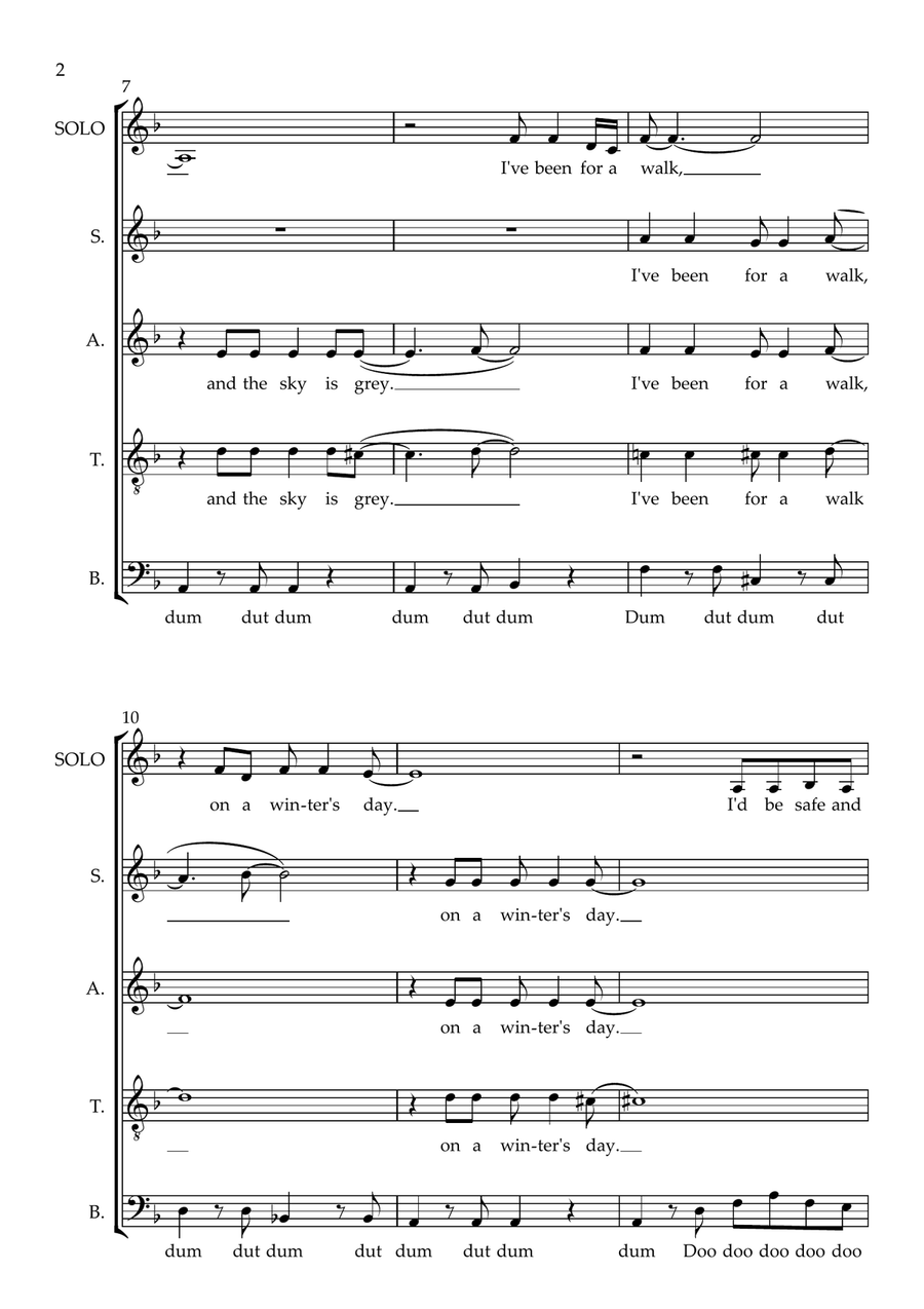 California Dreamin' (arr. Abi Moore) SSATB scores gallery preview page 2