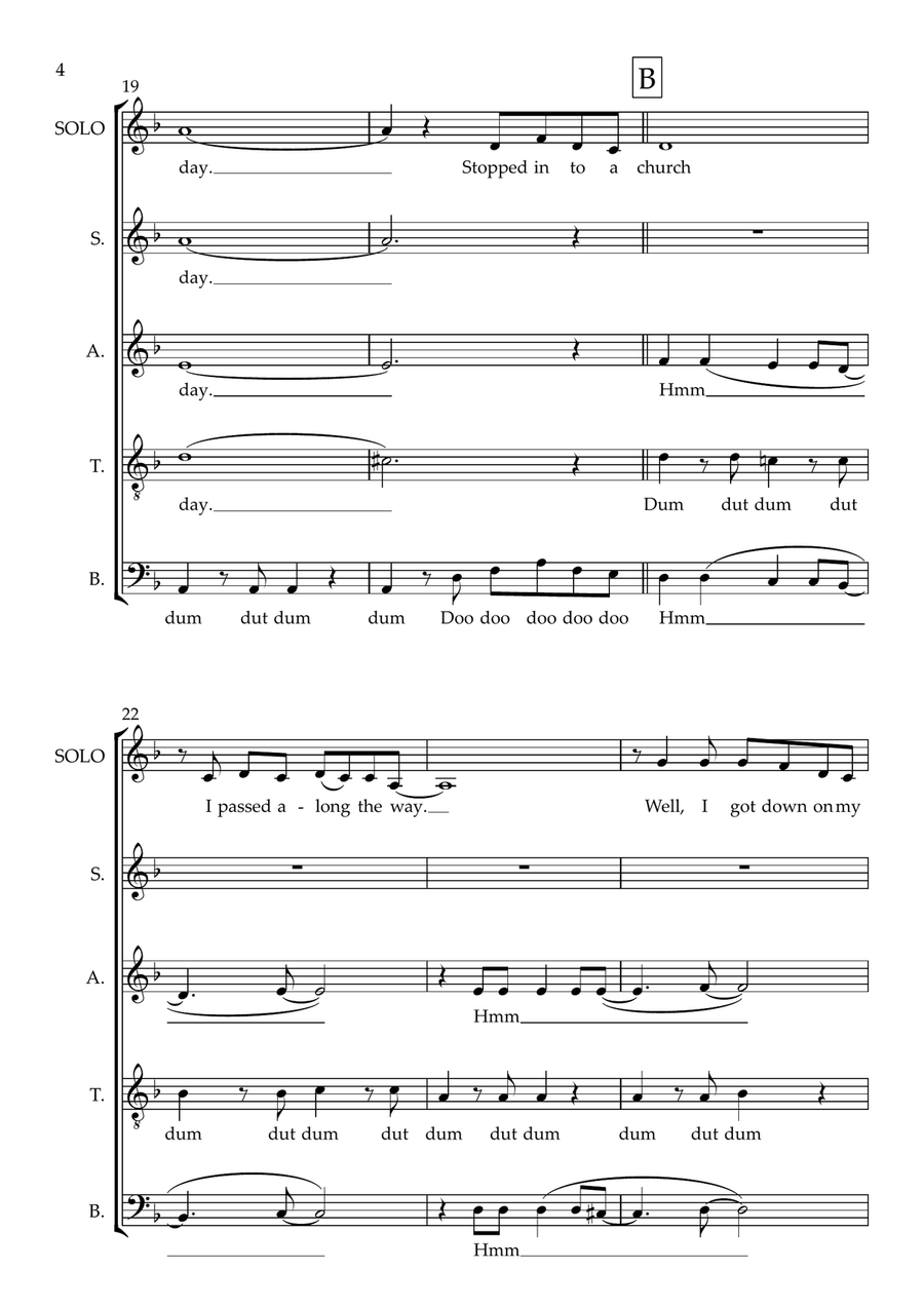 California Dreamin' (arr. Abi Moore) SSATB scores gallery preview page 4