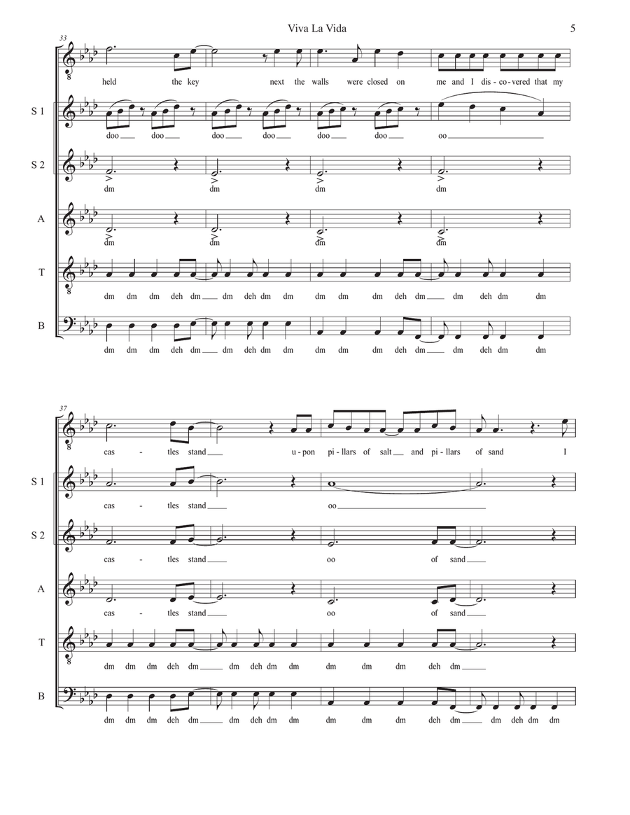 Viva La Vida Viva La Vida Divisi scores gallery preview page 5