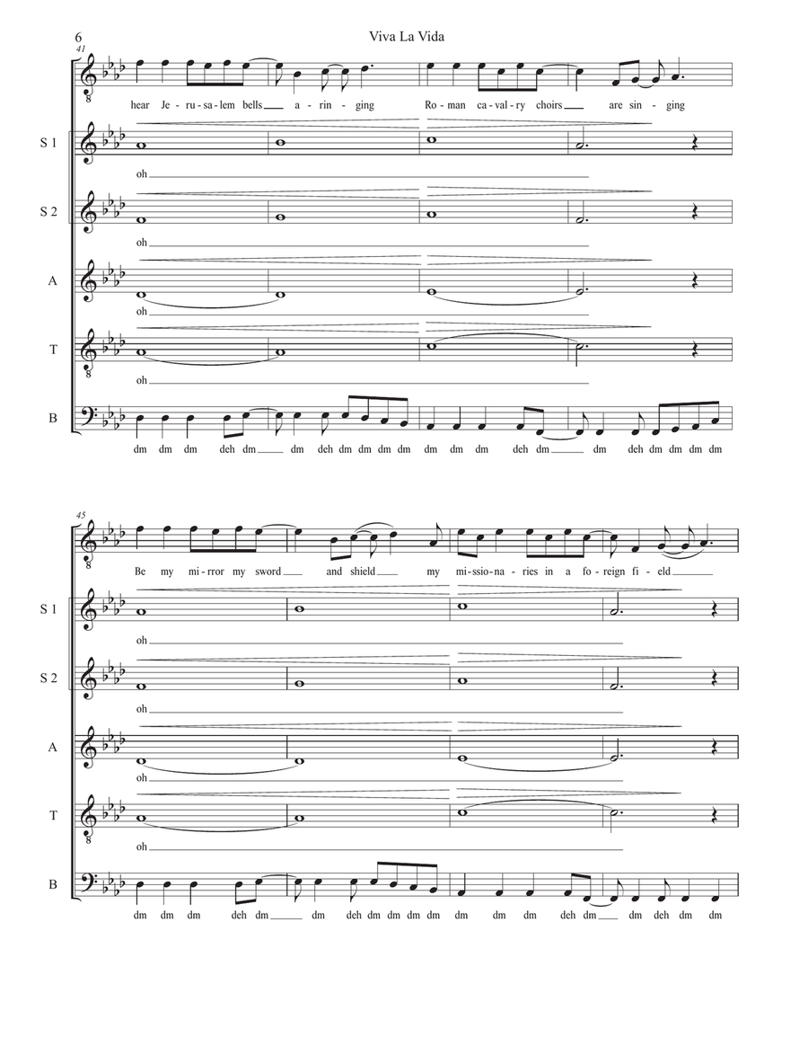 Viva La Vida Viva La Vida Divisi scores gallery preview page 6
