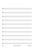 Manuscript Paper - 10 Staves Bass Clefs