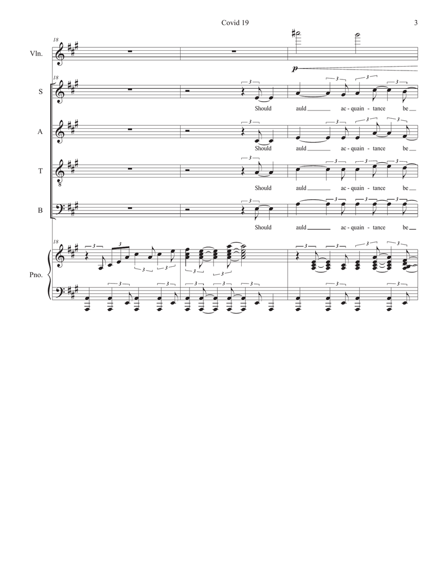 Requiem-CV19 (10-minute musical presentation) (SATB) 4-Part scores gallery preview page 3