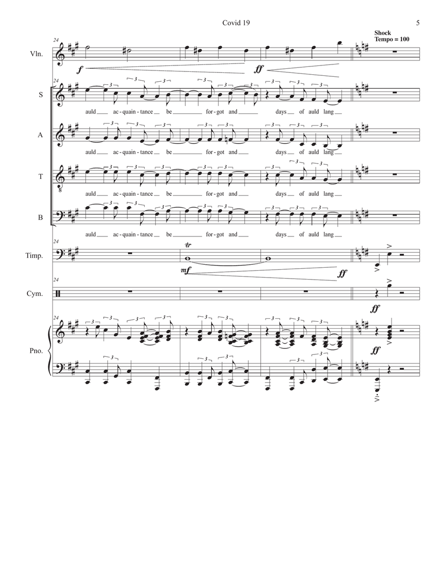 Requiem-CV19 (10-minute musical presentation) (SATB) 4-Part scores gallery preview page 5