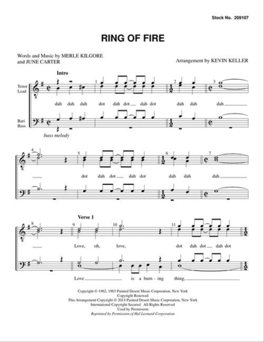 Ring of Fire Ring of Fire TTBB scores gallery preview page 3