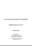 Thierry Pélicant: Concerto for Bassoon and Orchestra,orchestral score