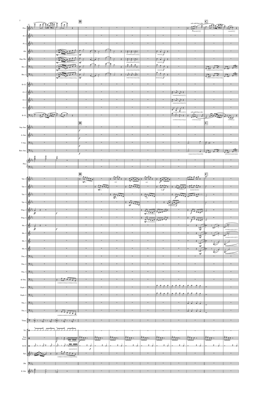 In the Heart of a Patriot -for large Wind Ensemble Concert Band scores gallery preview page 2