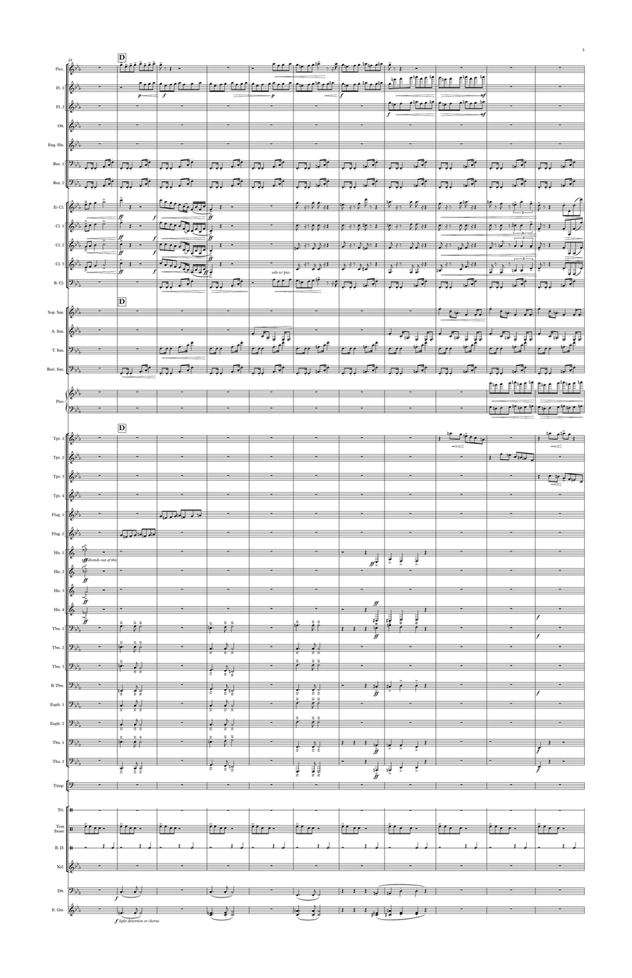 In the Heart of a Patriot -for large Wind Ensemble Concert Band scores gallery preview page 3