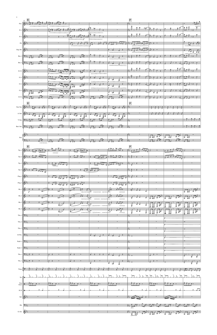 In the Heart of a Patriot -for large Wind Ensemble Concert Band scores gallery preview page 4