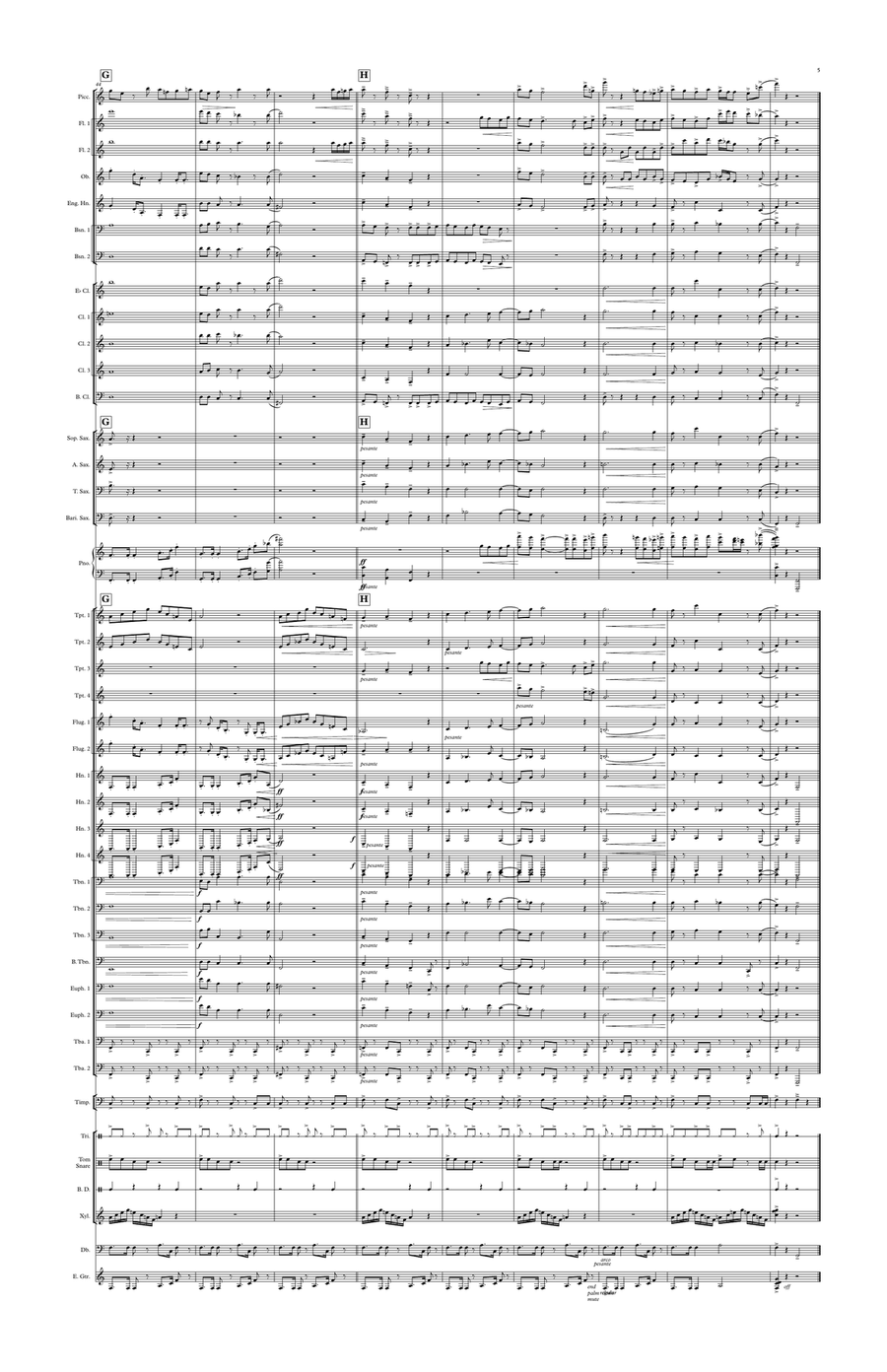 In the Heart of a Patriot -for large Wind Ensemble Concert Band scores gallery preview page 5