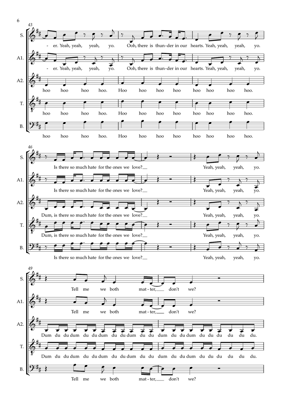 Running Up That Hill (A Deal With God) 2012 Remix (arr. Gitika Partington) Choir scores gallery preview page 6