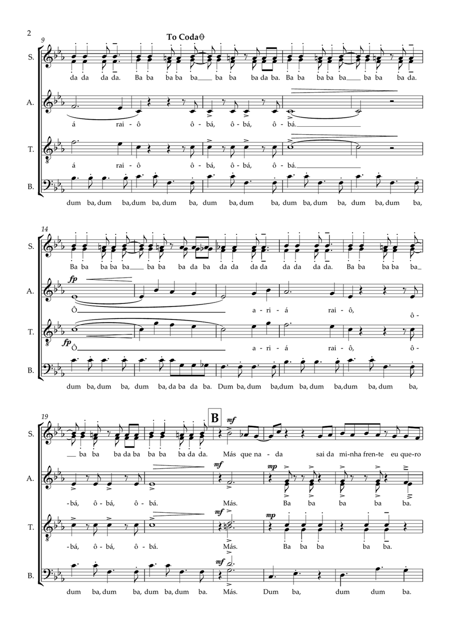 Más Que Nada (arr. Sam Burns) 3-Part scores gallery preview page 2
