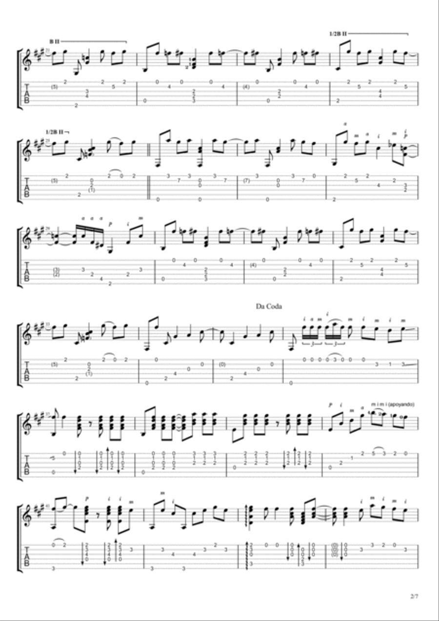 Inspiration Guitar Tablature scores gallery preview page 2