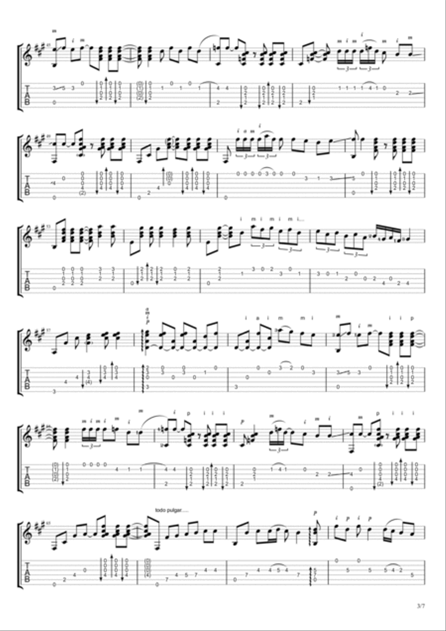 Inspiration Guitar Tablature scores gallery preview page 3
