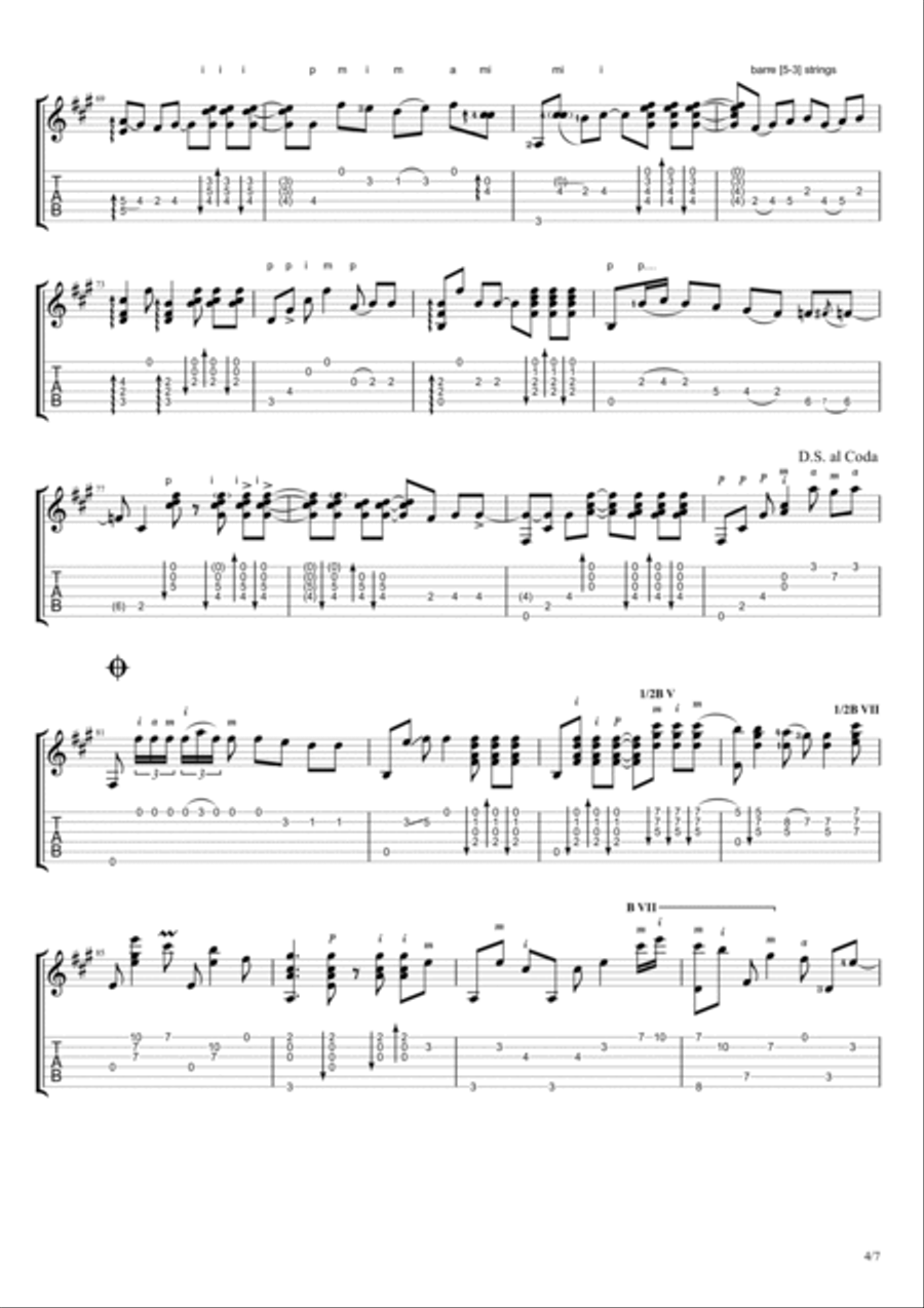 Inspiration Guitar Tablature scores gallery preview page 4