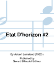 Etat D'Horizon No. 2