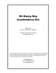 Oh Danny Boy (Londonderry Air) - Lead sheet (key of A)