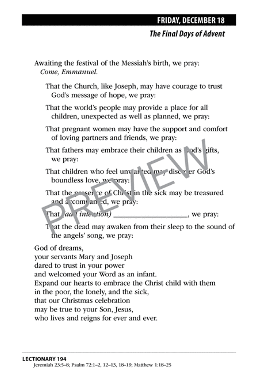 Daily Mass Intercessions 2021 Collection / Songbook scores gallery preview page 2