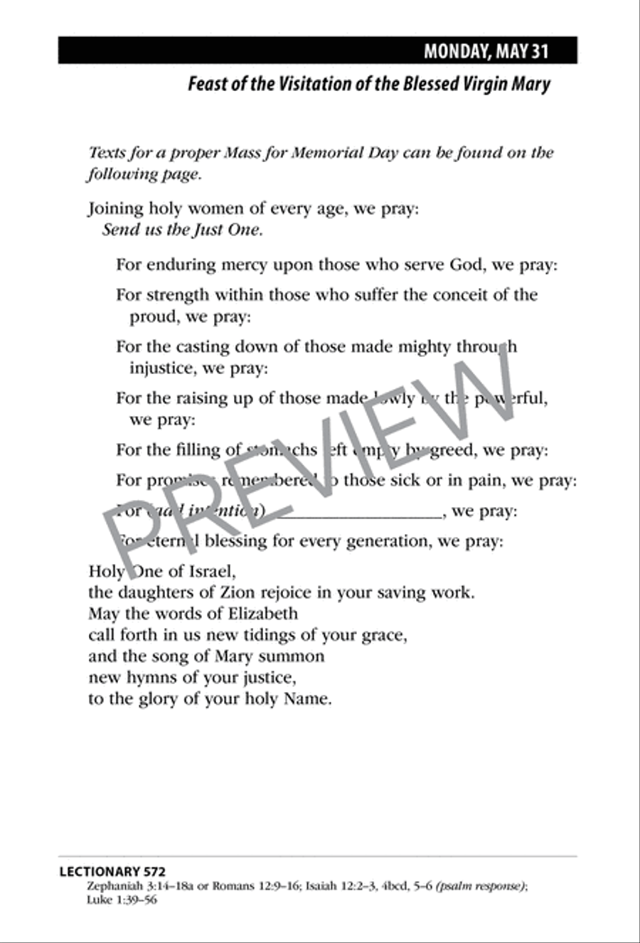 Daily Mass Intercessions 2021 Collection / Songbook scores gallery preview page 4