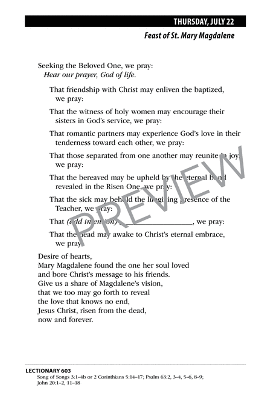 Daily Mass Intercessions 2021 Collection / Songbook scores gallery preview page 6