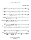 THE BIRTHDAY OF A KING - STRING ORCHESTRA with optional Piano