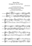 Mozart Duet arranged for Two Alto Saxophones