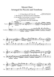 Mozart Duet arranged for Piccolo and Trombone