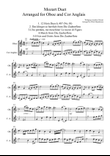 Mozart Duet arranged for Oboe and Cor Anglais