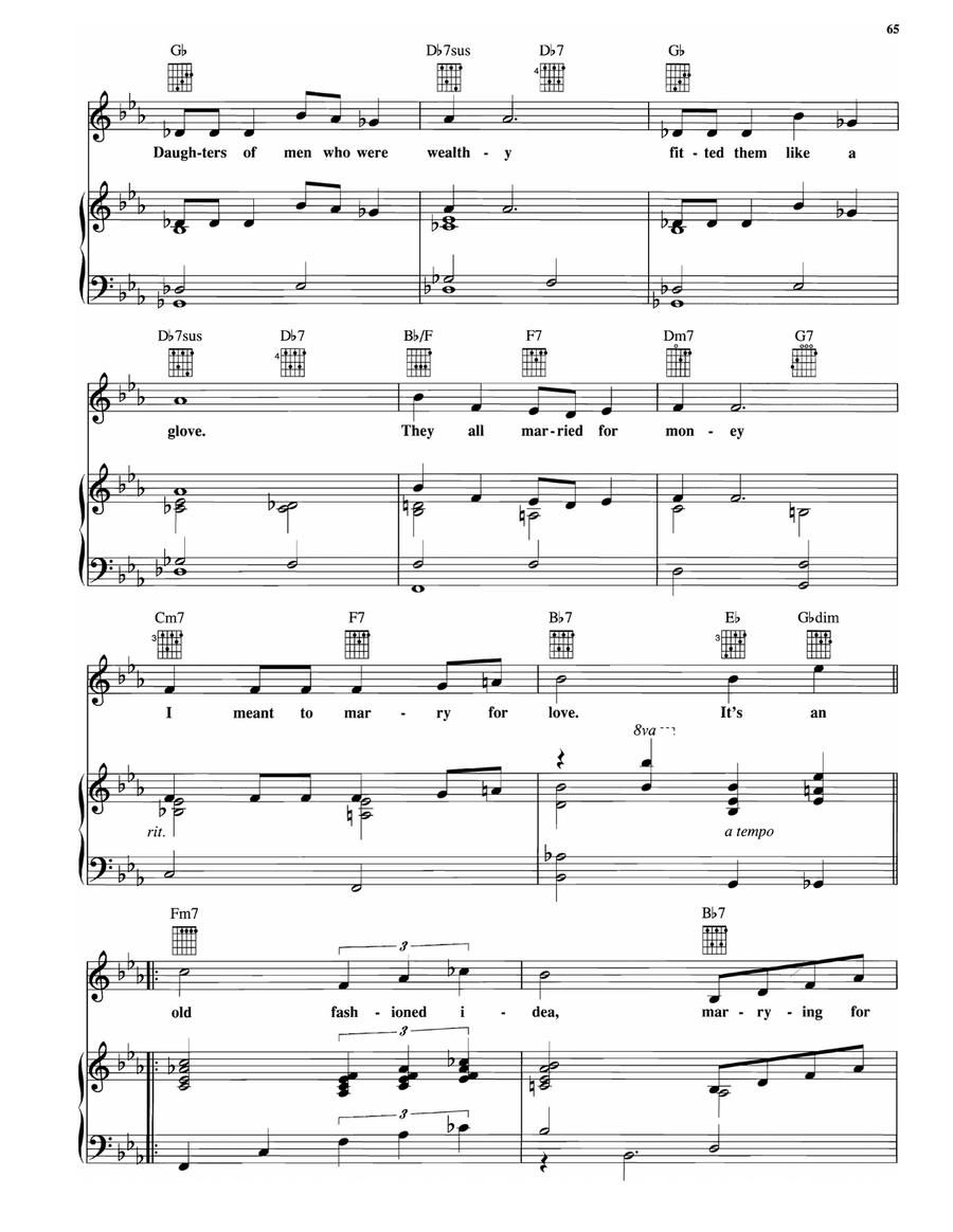 Marrying For Love (from Call Me Madam) Piano, Vocal, Guitar scores gallery preview page 2
