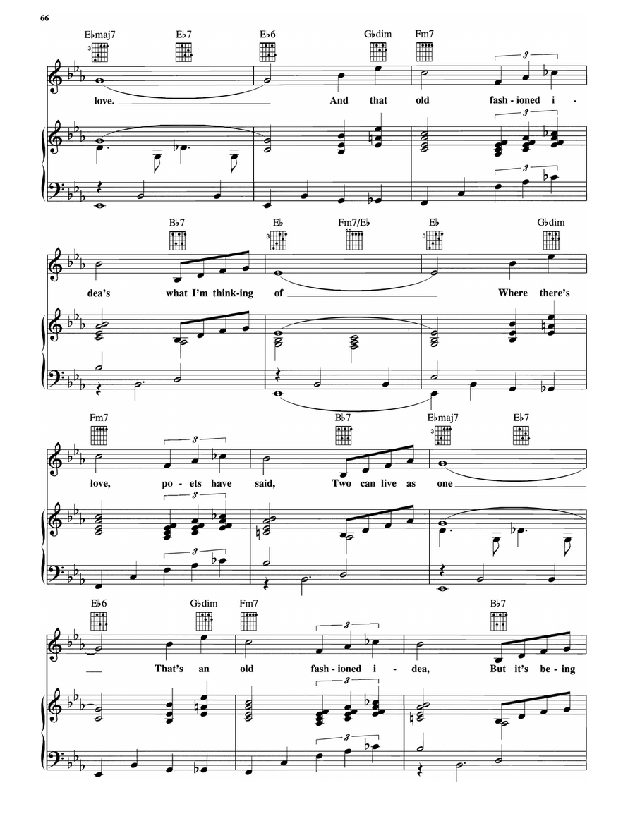 Marrying For Love (from Call Me Madam) Piano, Vocal, Guitar scores gallery preview page 3