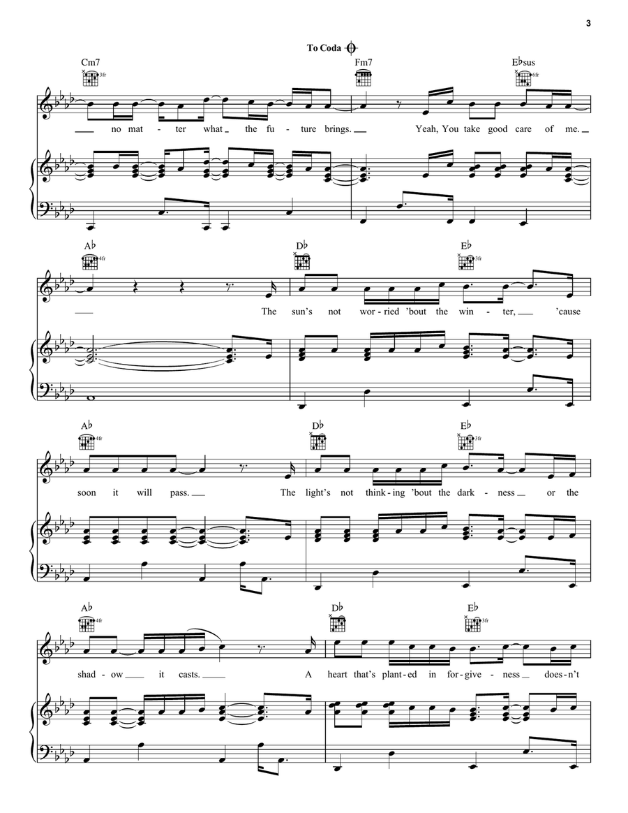 Sparrows Sparrows Piano, Vocal, Guitar scores gallery preview page 3